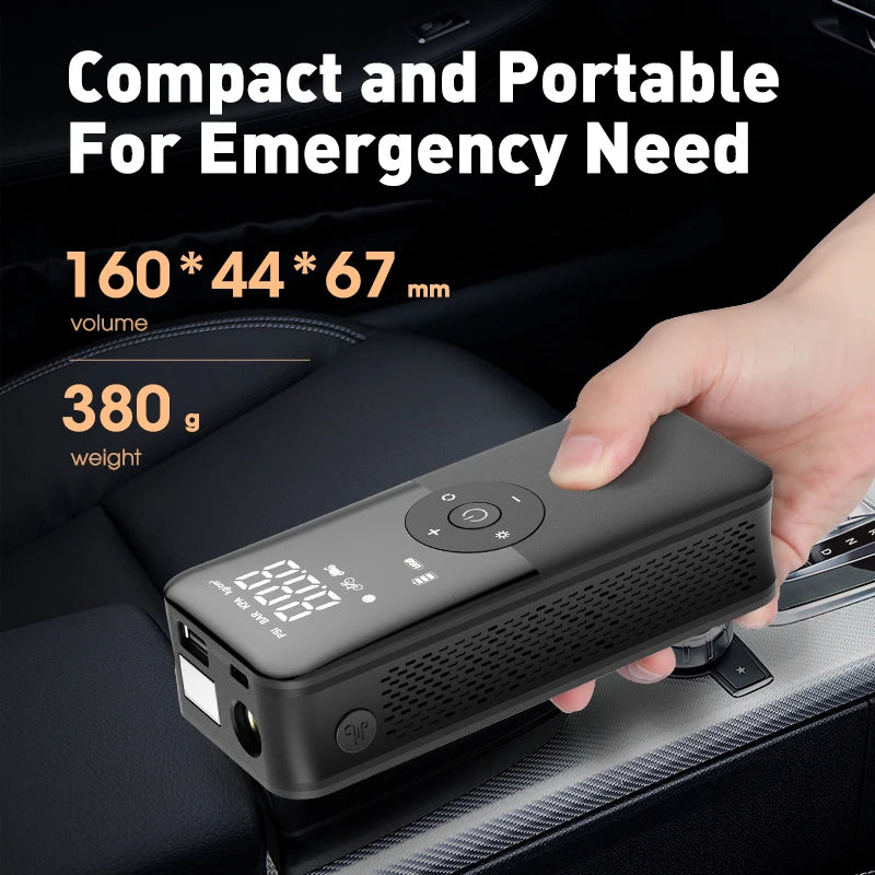 CARSUN Cordless Air Pump – Rechargeable Digital Tire Inflator for Car, Bike & Balls