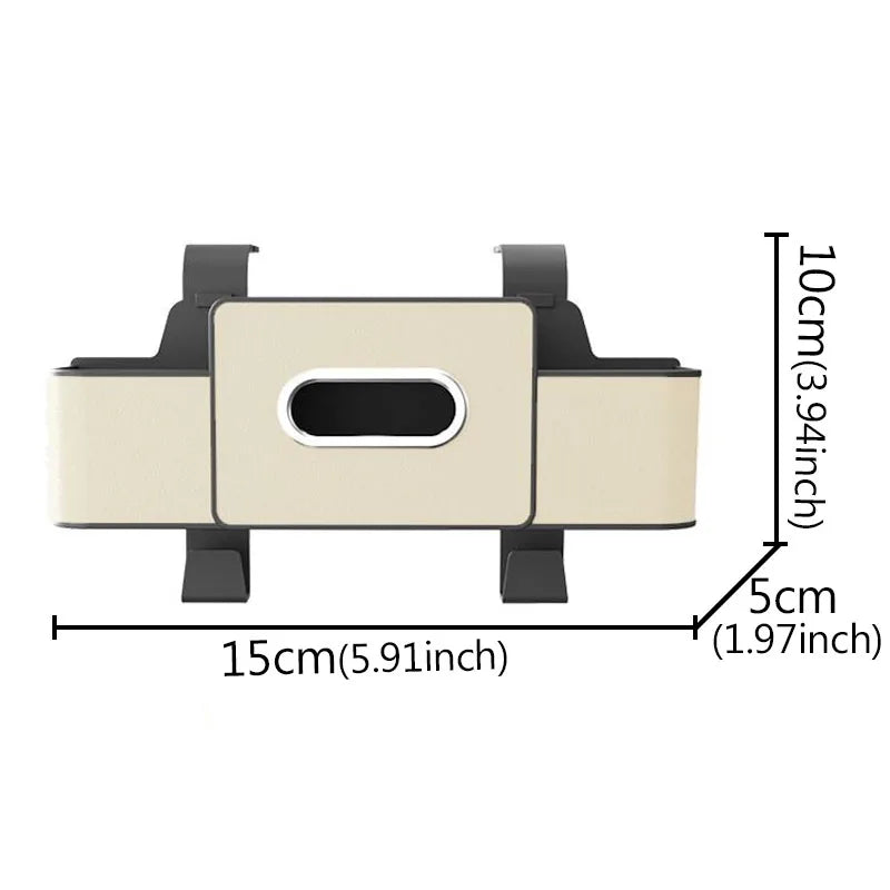 Car Backseat Storage Organizer – Tidy Hanging Box for Tissue, Phone & Drinks