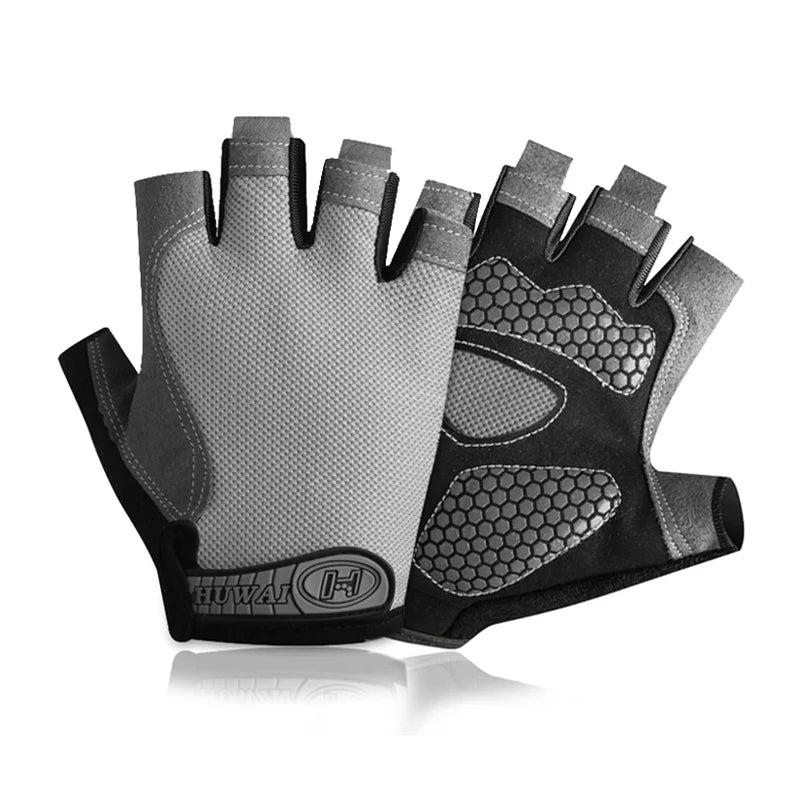 Unisex Half-Finger Cycling & Gym Gloves – Breathable Anti-Slip Sport Gloves