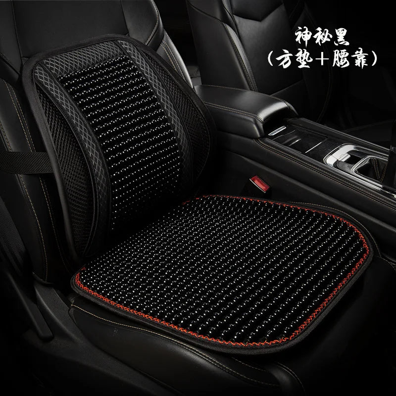 Wood Bead Car Seat Cushion – Summer Cooling & Breathable, All-Season Comfort
