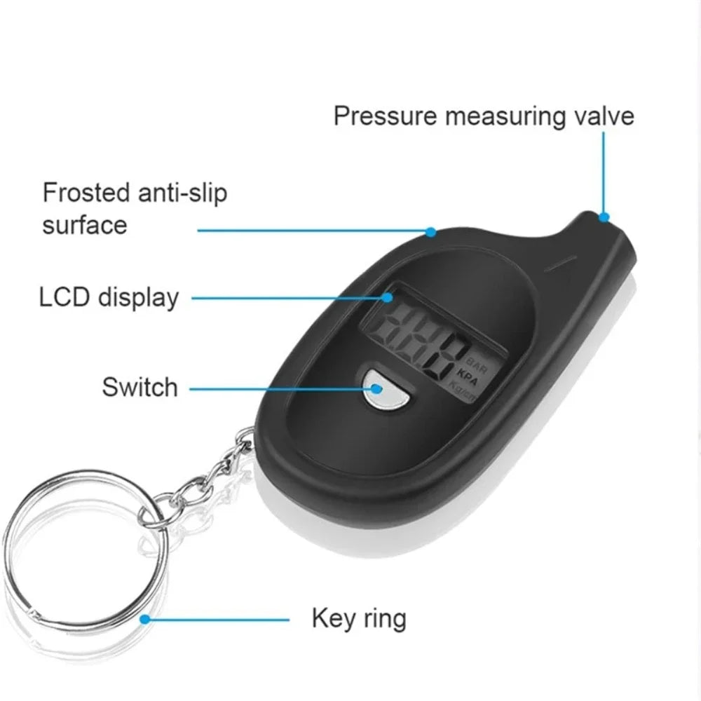 Tire Gauge – LCD Air Pressure Tester for Car & Motorcycle